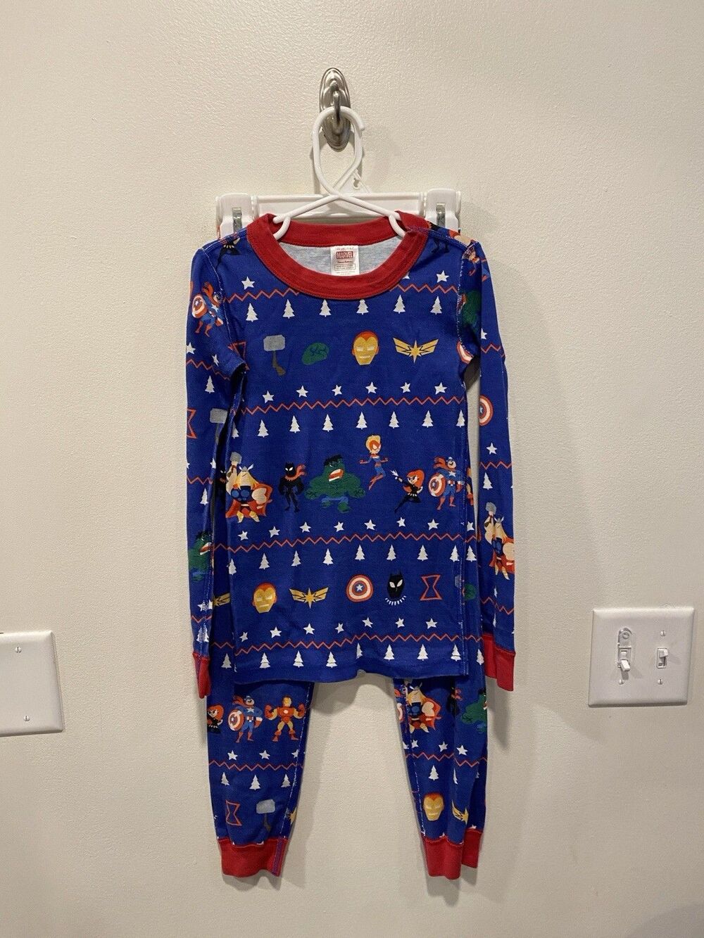Hanna Andersson Marvel Avengers Pajama Set Size 120 6-7 100% Organic Cotton